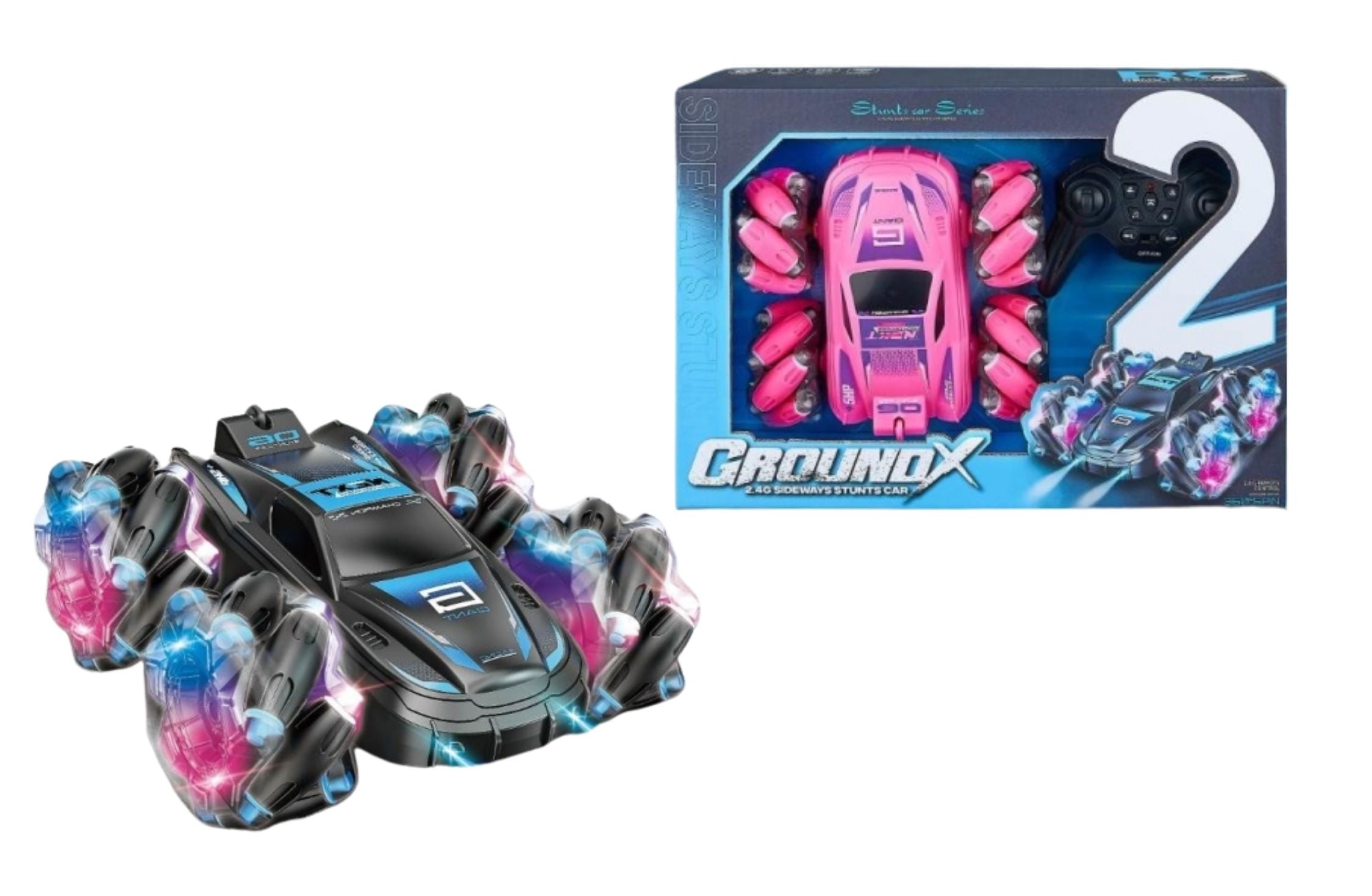 GroundX Sideways Stunt Car 2.4GHz - Remote Controlled Toy