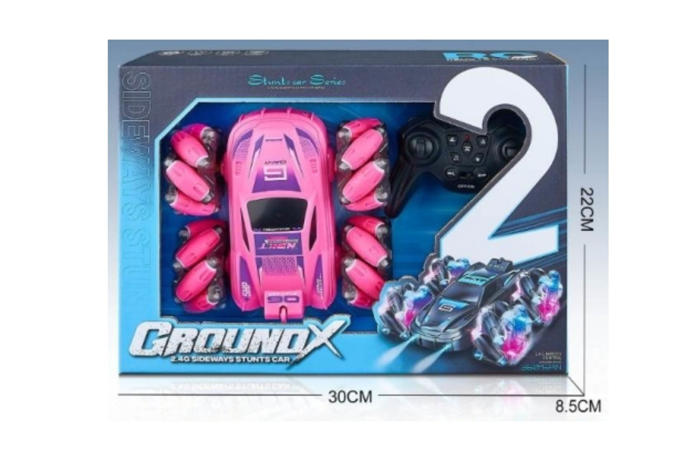 GroundX Sideways Stunt Car 2.4GHz - Remote Controlled Toy