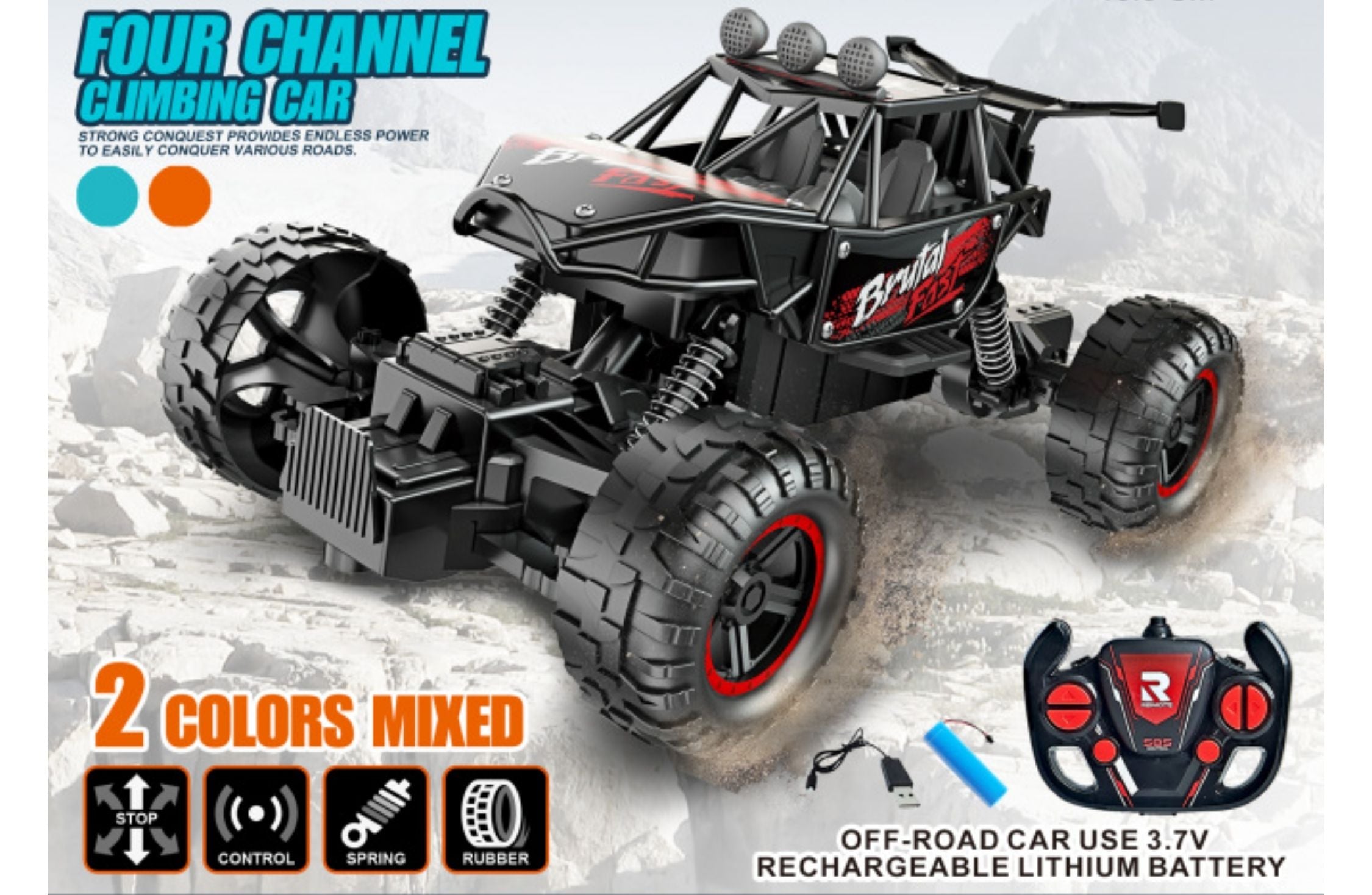 Crazy Climbing Monster Truck Off Road - Remote Controlled Toy
