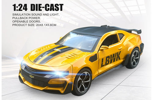 Chevrolet Camaro Diecast 1:24 Sound, Light, Spray and Pull Back Power Simulation