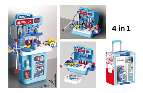 BOWA Mobile Hospital - 34 Pieces Pretend 4 in 1 Play