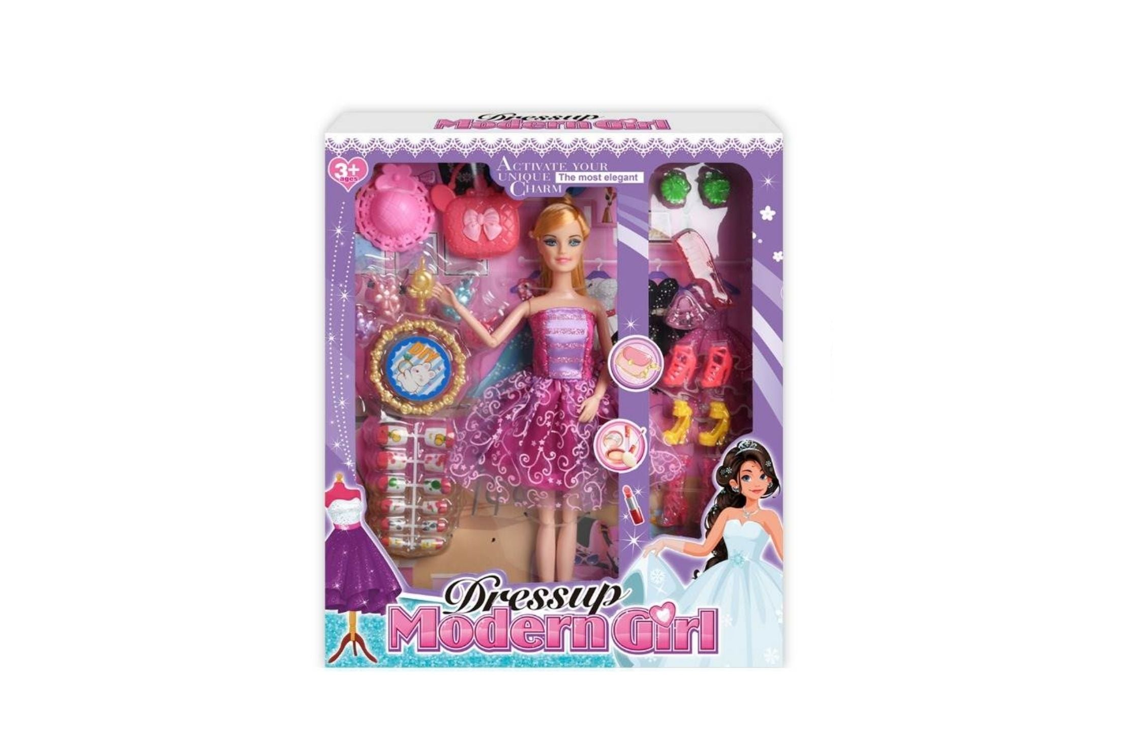 Doll Dress Up Modern Girl with Beauty Accessories