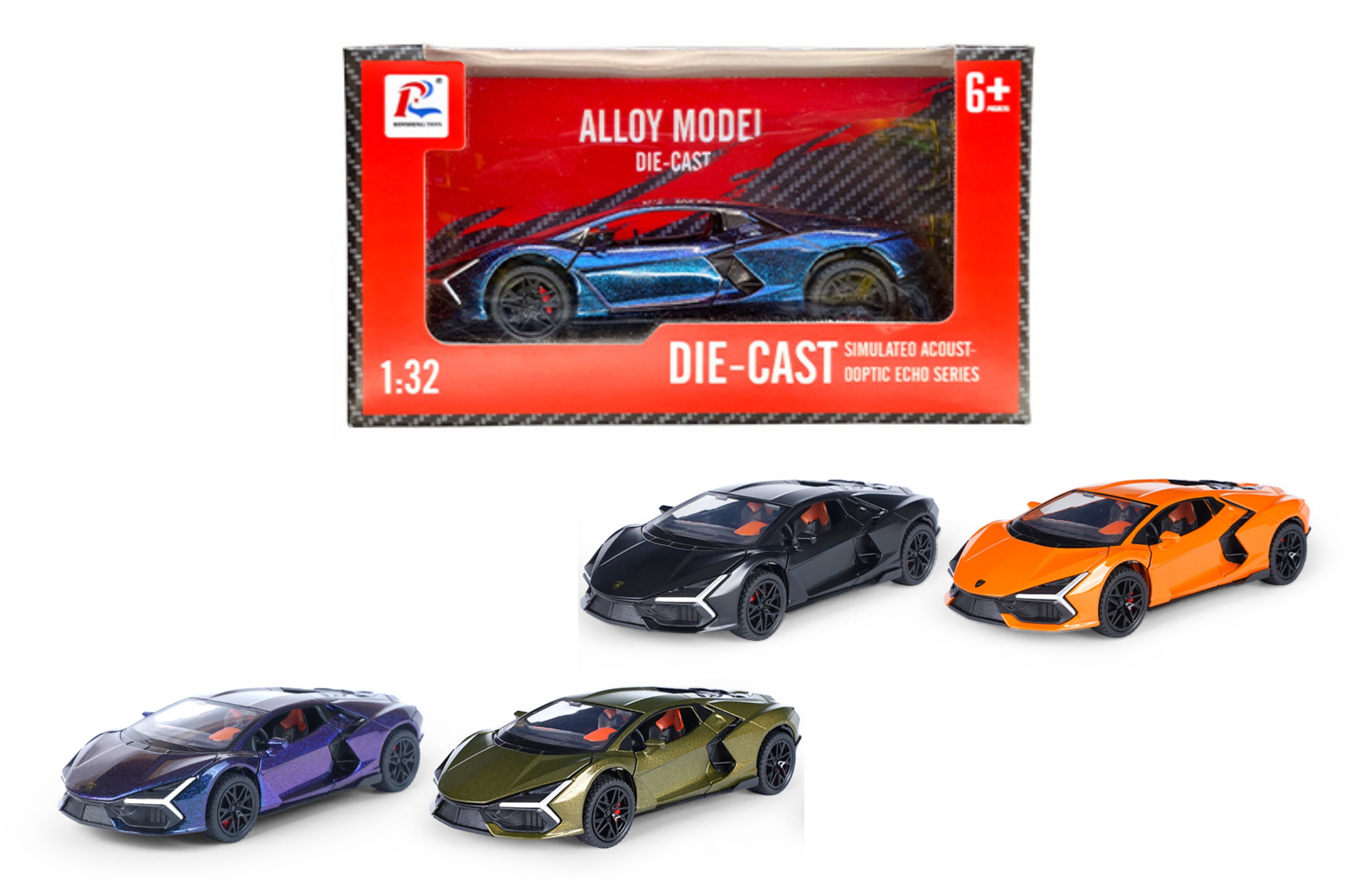 Lamborghini Revuelto Diecast 1:32 with Sound, Light, Tyre Suspension and Pull Back Power Simulation