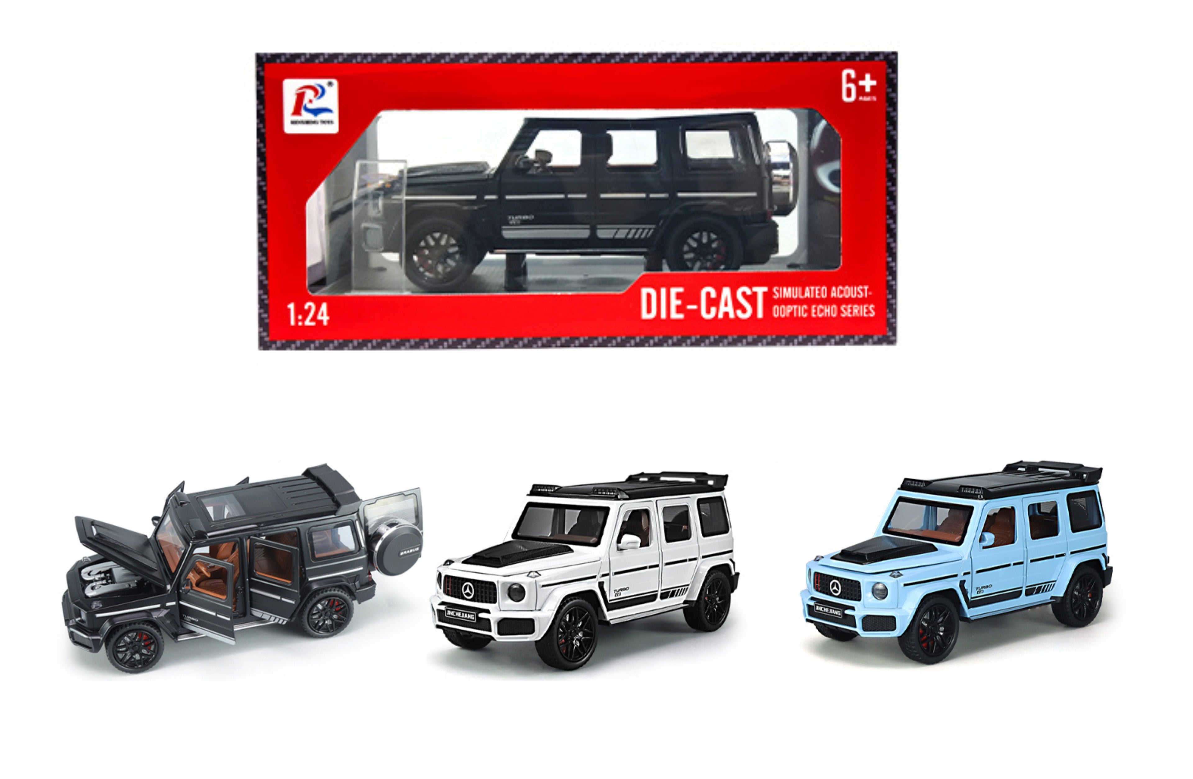 Mercedes Benz G700 Wagon Diecast 1:24 Sound, Light, Tyre Suspension and Pull Back Power Simulation