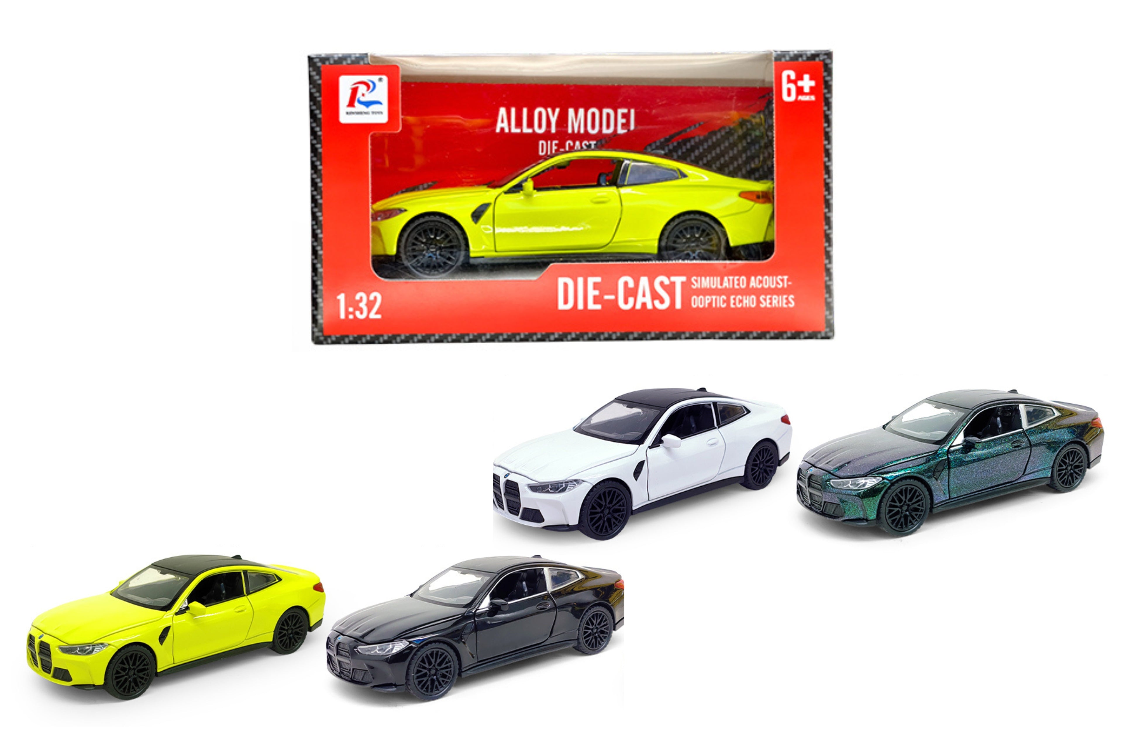 BMW M4 Coupe Diecast 1:32 Sound, Light, Tyre Suspension and Pull Back Power Simulation