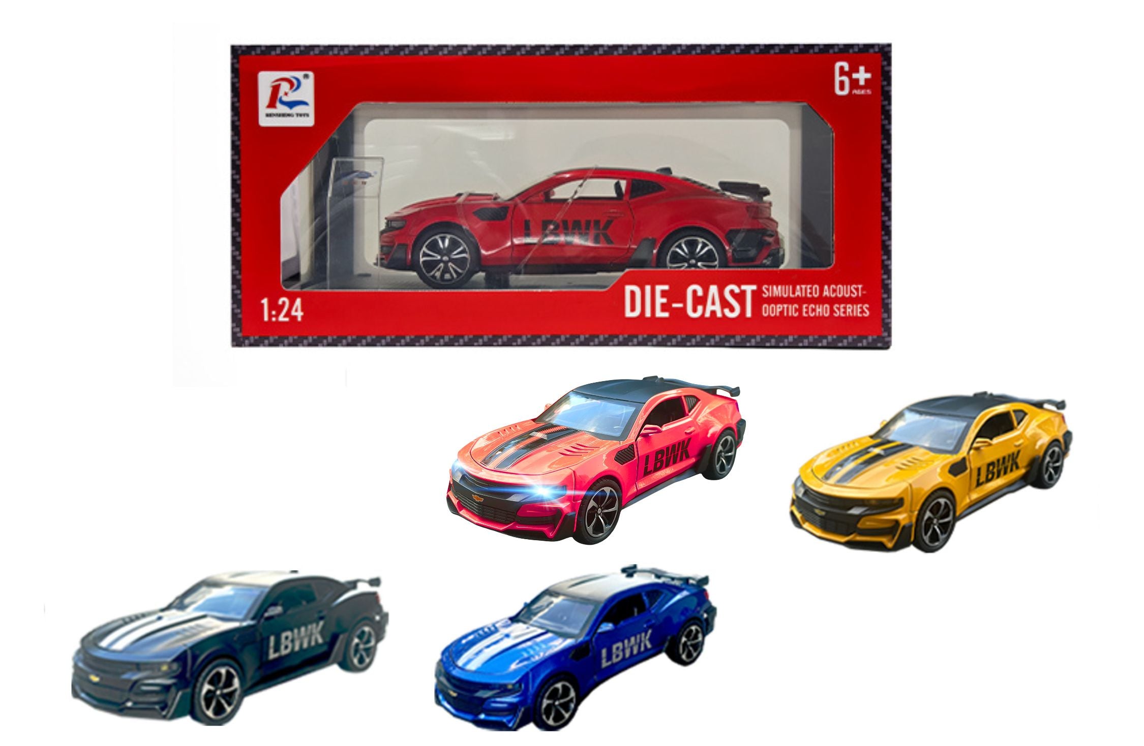 Chevrolet Camaro Diecast 1:24 Sound, Light, Spray and Pull Back Power Simulation